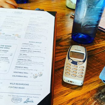 The Cannery - Menu with my OG Nokia - Seafood Near Me - Newport Beach, California