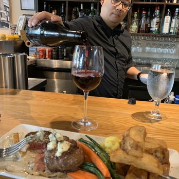 Fishworks - Michael our Server with my Steak and frites - Seafood Near Me - North Vancouver, British Columbia Fishworks - Michael our Server with my Steak and frites - Seafood Near Me - North Vancouver, British Columbia
