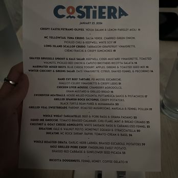 Costiera - Menu - Mediterranean Near Me - Baltimore, Maryland Costiera - Menu - Mediterranean Near Me - Baltimore, Maryland