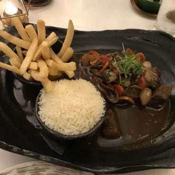 INTIMO - Tasteless boiled Lomo saltado - Peruvian Near Me - Miami Beach, Florida