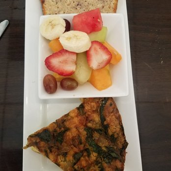Benedict's Restaurant - Spinach Artichoke Quiche with Lemon Berry bread and fresh fruit - New American Near Me - Dunedin, Florida Benedict's Restaurant - Spinach Artichoke Quiche with Lemon Berry bread and fresh fruit - New American Near Me - Dunedin, Florida
