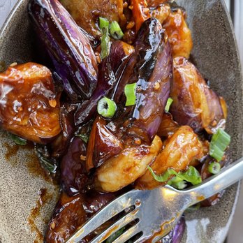 Burma 2 - Garlic Shrimp & Eggplant
Sauteed shrimp and eggplant served with garlic, ginger, scallions, basil, soy sauce and dried chilies. - Burmese Near Me - Walnut Creek, California Burma 2 - Garlic Shrimp & Eggplant
Sauteed shrimp and eggplant served with garlic, ginger, scallions, basil, soy sauce and dried chilies. - Burmese Near Me - Walnut Creek, California