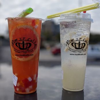 Moom Muum  - Orange grapefruit green tea and lychee sakura sparkling juice! - Thai Near Me - Dallas, Texas
