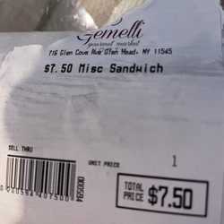 Gemelli Gourmet Market North - $7.50 for an American Cheese hero with lettuce & tomato.