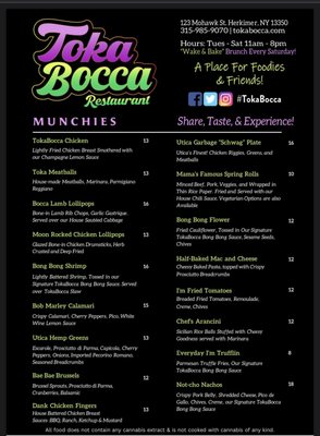 Menu photo 7 Toka Bocca Restaurant Herkimer, NY