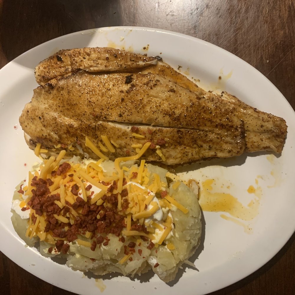 Bubba's Seafood - Grilled Mahi - Mahi and load Baked Potato - Seafood Near Me - Seadrift, Texas Bubba's Seafood - Grilled Mahi - Mahi and load Baked Potato - Seafood Near Me - Seadrift, Texas