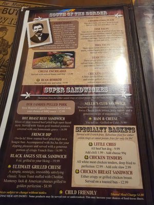 Menu photo 5 The Longhorn Restaurant Tombstone, AZ