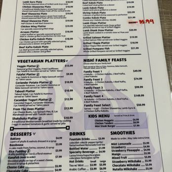 Nish! Mediterranean Grill - Menu - Mediterranean Near Me - River Oaks, Texas Nish! Mediterranean Grill - Menu - Mediterranean Near Me - River Oaks, Texas