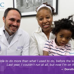 Armin Tehrany, MD - Manhattan Orthopedic Care - "Last year, I couldn't run at all, but- after surgery? I'm on the run!" Dorothy said with a big smile on her face.