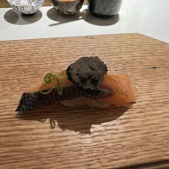 Omakase Ichi - Salmon with black truffle - Sushi Bars Near Me - Staten Island, New York Omakase Ichi - Salmon with black truffle - Sushi Bars Near Me - Staten Island, New York