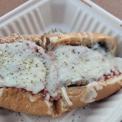 Giannotto's Pizzaria - Chicken parm sub with added mushrooms