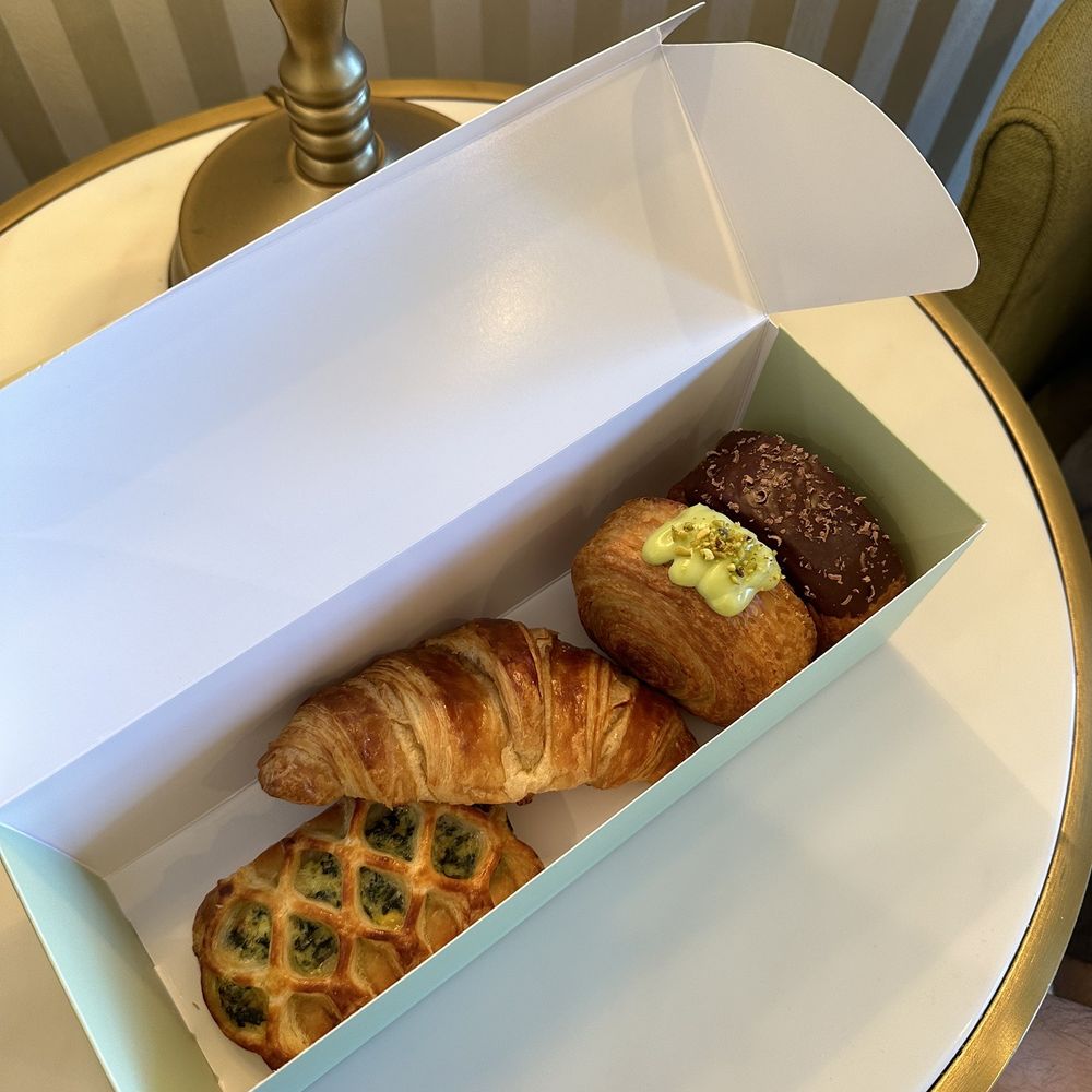 Marvel Cake - Spinach feta croissant, butter croissant, pistachio, chocolate - Bakeries Near Me - Campbell, California