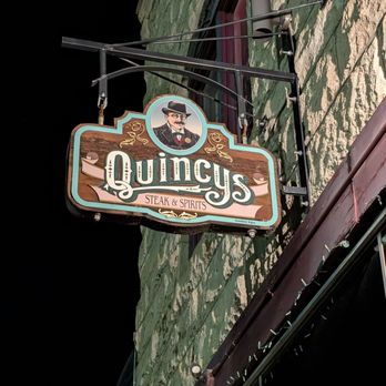 Quincys Steak & Spirits - Outside sign - Steakhouses Near Me - Monte Vista, Colorado