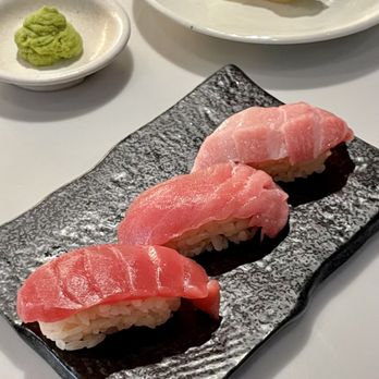 TORA - Bluefin tuna nigiri trio - Japanese Near Me - Toronto, Ontario TORA - Bluefin tuna nigiri trio - Japanese Near Me - Toronto, Ontario
