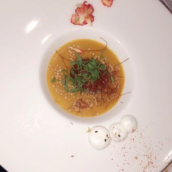 M Sushi Bistro - U-10 Scallop with Kabocha Purée and Creme Freche - Sushi Bars Near Me - Lodi, California M Sushi Bistro - U-10 Scallop with Kabocha Purée and Creme Freche - Sushi Bars Near Me - Lodi, California