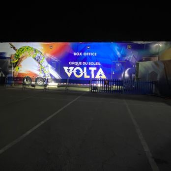 Cirque Du Soleil - Volta - The Exterior Lighted Sign. Goldstar had Discount Tickets for this Event. The Merch Booth @ Volta Cirque du Soleil  March 2020 - Performing Arts Near Me - Los Angeles, California