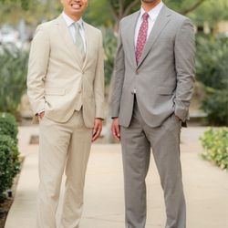 Alterations & Sewing  by Insi - Gray wool suit altered by Insi.