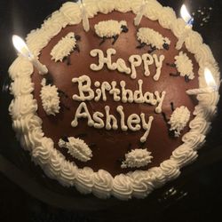 Hunter's Shop'n Save - Wonderful birthday cake custom created by the baker. The icing tasted like ganache.
