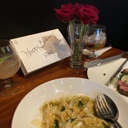 Nduja agnolotti w/ ricotta pasta and Alberta Butcher cut steak