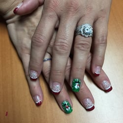 Salon West - Love my Christmas nails! Thank you Aurora!!!