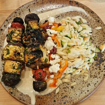 Greens Restaurant - Grilled tofu brochettes - Vegetarian Near Me - San Francisco, California Greens Restaurant - Grilled tofu brochettes - Vegetarian Near Me - San Francisco, California