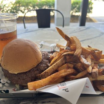North South Grill - 1/4 lb burger combo with fries and a drink - Burgers Near Me - Pembroke Pines, Florida