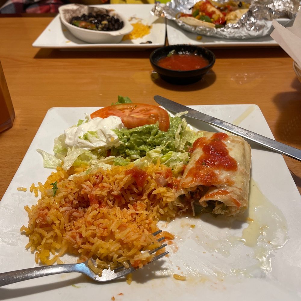 Lunch chimichanga and veggie tacos Lunch chimichanga and veggie tacos