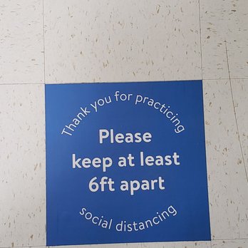 Walmart - Social distancing floor sign - Department Stores Near Me - Marana, Arizona