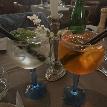 Oliviero - Hugo Spritz (left), Aperol Spritz (right) - Tuscan Near Me - Florence, FI