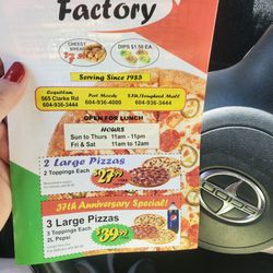 Pizza Factory - They're flyer