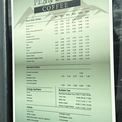 Peak Level Coffee - Menu