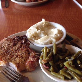 Luby's - Greasy dry porkchop w no flavor 13.99 - American Near Me - Webster, Texas