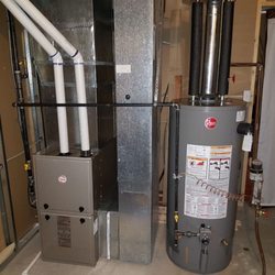 Trophy Mechanical - New furnace and hot water tank installation.