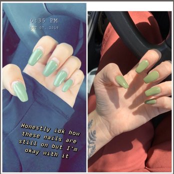 Fancy Nails - 5 weeks almost 6 weeks before I got them filled - Nail Salons Near Me - Santa Barbara, California