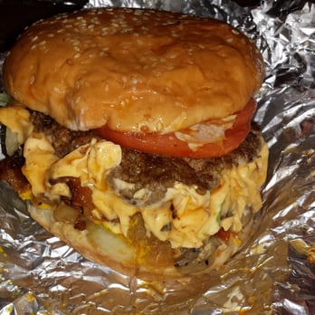 Five Guys - Bacon cheeseburger ($7.09) - Fast Food Near Me - San Jose, California Five Guys - Bacon cheeseburger ($7.09) - Fast Food Near Me - San Jose, California