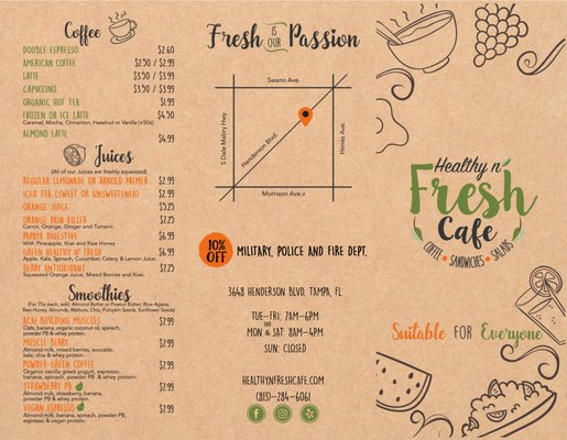 Menu photo 5 Healthy N Fresh Cafe Tampa, FL Menu photo 5 Healthy N Fresh Cafe Tampa, FL