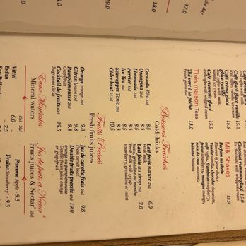 Carette - Menu - Tea Rooms Near Me - Paris, 75 Carette - Menu - Tea Rooms Near Me - Paris, 75