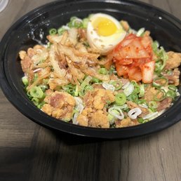 Fried Chicken Kimchi Bowl
