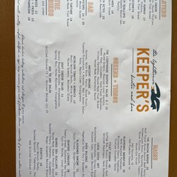 Keeper's Bistro - Menu