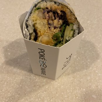 Poke Wave - Pele Sushi burrito without the Hot Cheeto outside - Poke Near Me - Tempe, Arizona