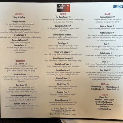 Menu photo 2 Moderne Barn Restaurant Armonk, NY Menu photo 2 Moderne Barn Restaurant Armonk, NY