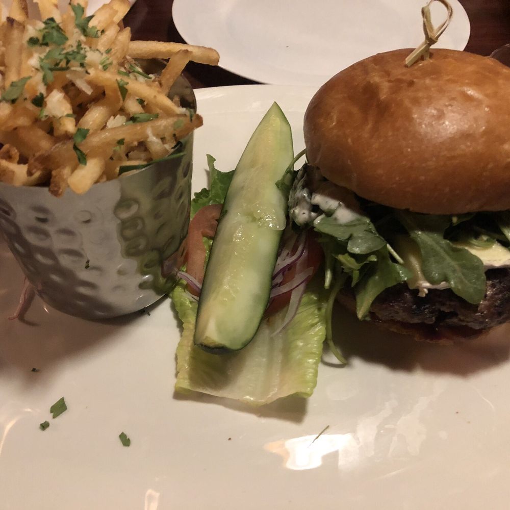 Atria - Frenchy Burger + Truffle Fries - New American Near Me - Edgartown, Massachusetts Atria - Frenchy Burger + Truffle Fries - New American Near Me - Edgartown, Massachusetts