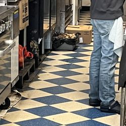 Pho 360 - Meat on the floor unrefrigerated