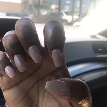 Bella Nails and Spa - Right hand. Coffin shaped nails - Nail Salons Near Me - Texarkana, Texas