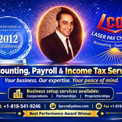 Laser Pay Check - Expert Accounting, Payroll & Tax Services you can trust. Simplify your business, protect your finances, and get professional guidance. Call