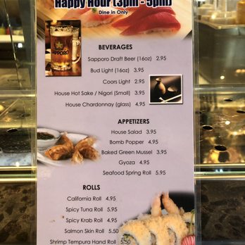 Hana Sushi - Happy Hour Menu - Sushi Bars Near Me - Menifee, California