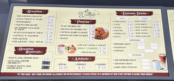 Menu photo 1 The Corner Cafe And Restaurant Westhampton Beach, NY Menu photo 1 The Corner Cafe And Restaurant Westhampton Beach, NY