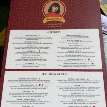 Indochine - Menu updated July 2026 - Asian Fusion Near Me - Wilmington, North Carolina