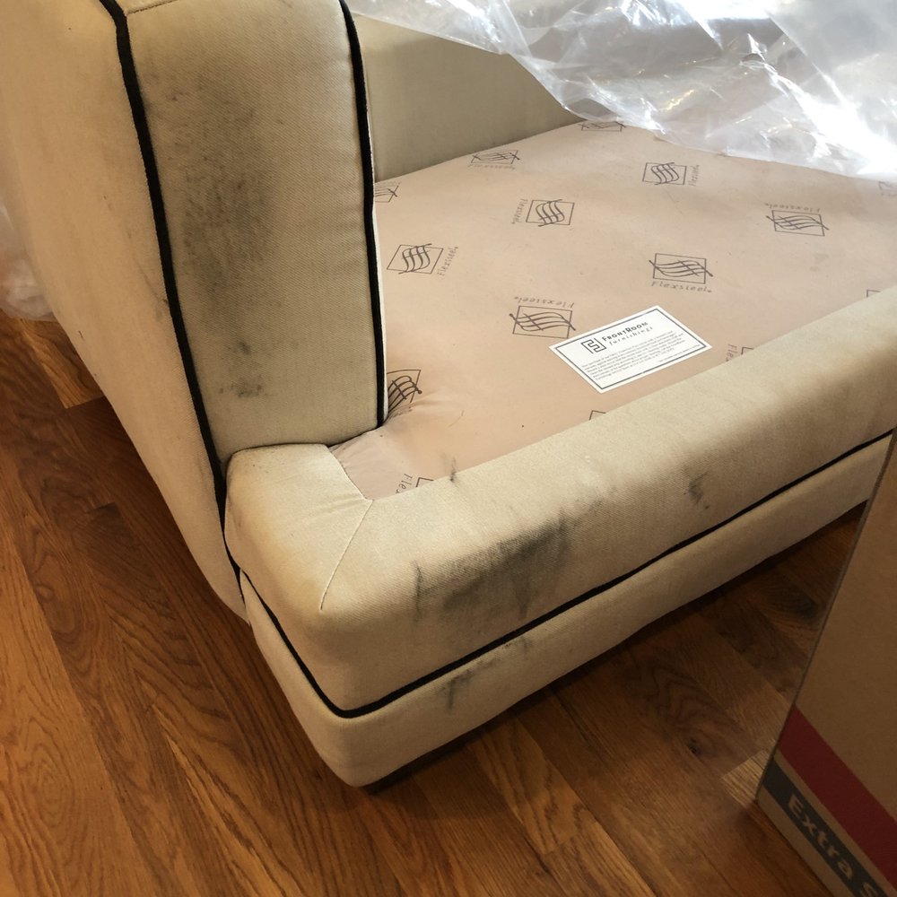 Eko Movers - We even provided the couch covers to keep this from happening, they still managed to drag it through a greasy warehouse. - Movers Near Me