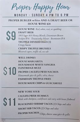 Menu photo 8 The Proper Restaurant & Bar La Cañada Flintridge, CA Menu photo 8 The Proper Restaurant & Bar La Cañada Flintridge, CA